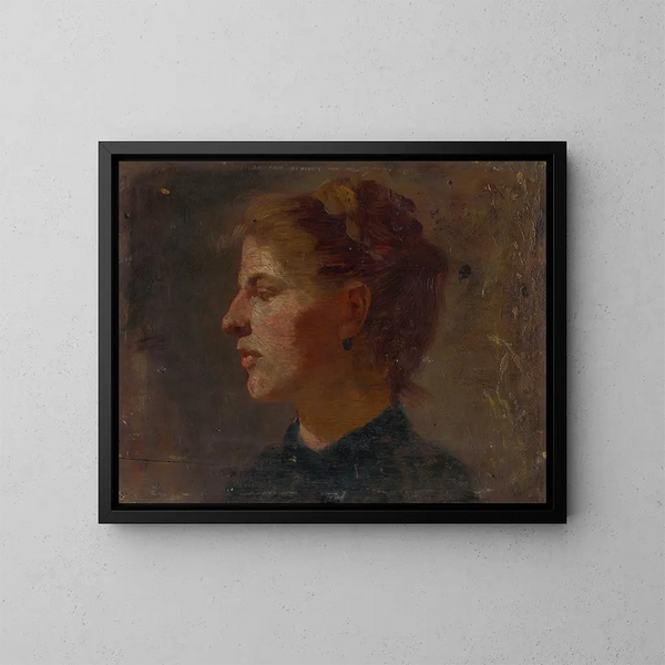 Studie eines jungen Frauengesichts - Ferdinand Katona — gerahmtes Bild an der Wand