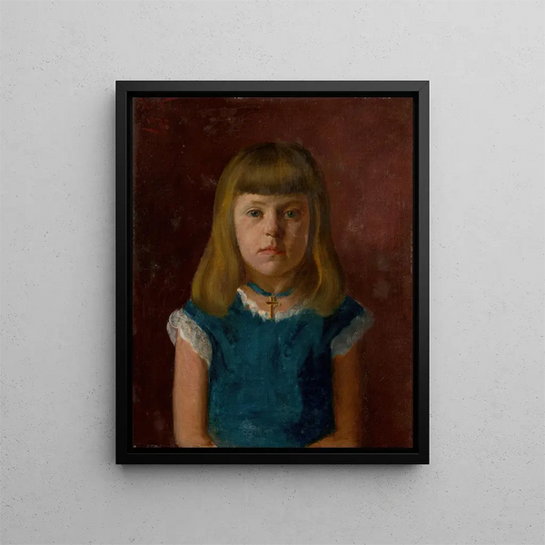 Portrait eines Mädchens - Ferdinand Katona — gerahmtes Bild an der Wand