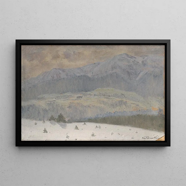 Wintertag in den Hoch-Tatraen - Ferdinand Katona — gerahmtes Bild an der Wand