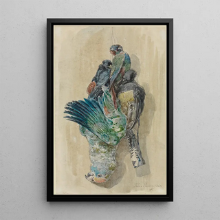 Ferdinand Keller - Studie erlegter Papageien und anderer Vgel.webp