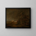 stürmische Landschaft mit Bauernwagen - Ferdinand Kobell — gerahmtes Bild an der Wand