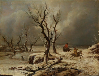 Winterlandschaft mit zwei Reitern - Ferdinand Kobell — Ansicht des Kunstwerks