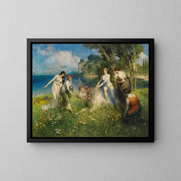 Europa auf dem Stier - Ferdinand Leeke — gerahmtes Bild an der Wand