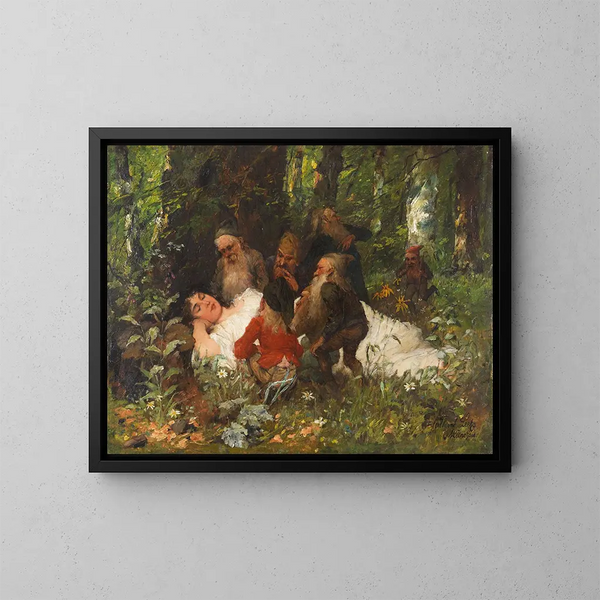 Schneewittchen - Ferdinand Leeke — gerahmtes Bild an der Wand