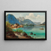 Ansicht auf Weissenbach am Attersee - Ferdinand Lepié — gerahmtes Bild an der Wand