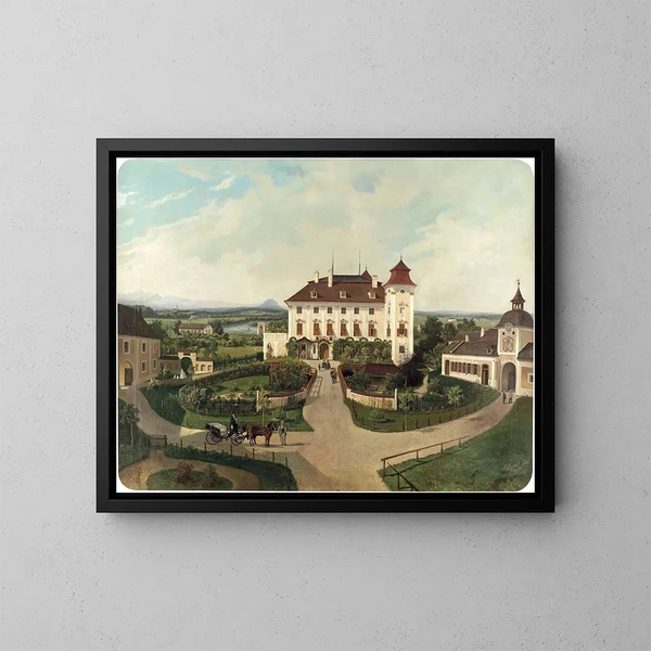 Château de Lichtenegg près de Wels - Ferdinand Lepié — gerahmtes Bild an der Wand