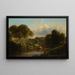 En bateau sur la Susquehanna - Ferdinand Richardt — gerahmtes Bild an der Wand