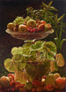 Früchte und Pflanzen mit einer Kristallschale - Ferdinand Richardt — Ansicht des Kunstwerks