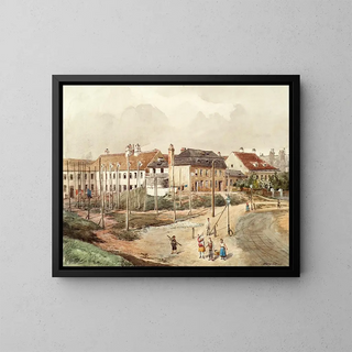 Place de construction vorstédtique - Ferdinand Weckbrodt — gerahmtes Bild an der Wand