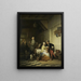 Innenansicht einer Gaststätte mit Figuren in Kostümen des 17. Jahrhunderts - Ferdinand de Braekeleer — gerahmtes Bild an der Wand