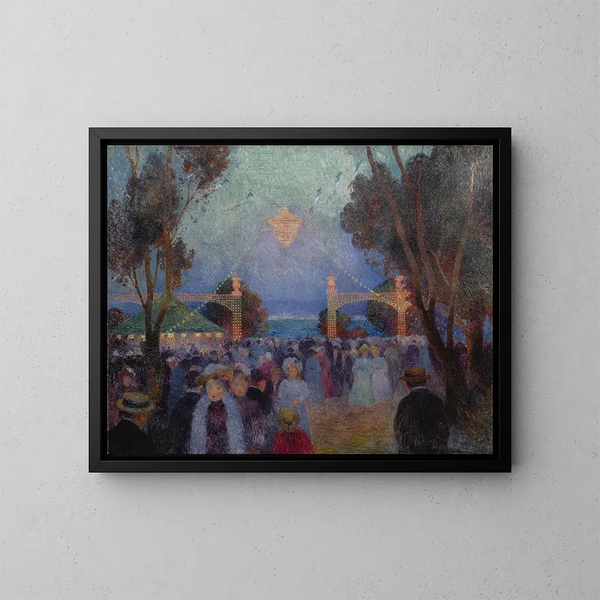 14. Juli Jahrmarkt - Ferdinand du Puigaudeau — gerahmtes Bild an der Wand