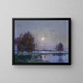 Ufer der Loire im Mondschein - Ferdinand du Puigaudeau — gerahmtes Bild an der Wand