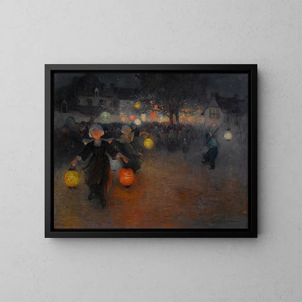 Fête à Pont-Aven - Ferdinand du Puigaudeau — gerahmtes Bild an der Wand