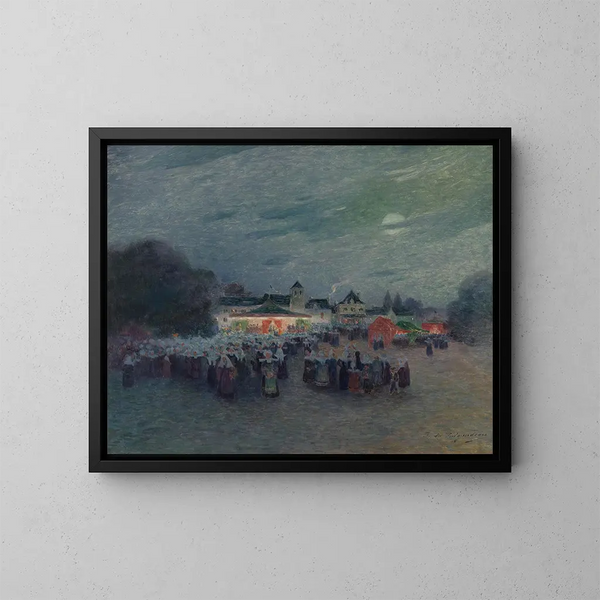 Essen bei Mondschein - Ferdinand du Puigaudeau — gerahmtes Bild an der Wand
