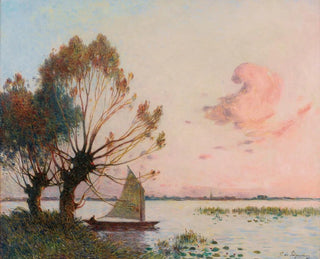 Segelboot auf dem Sumpf der Grande Brière - Ferdinand du Puigaudeau — Ansicht des Kunstwerks