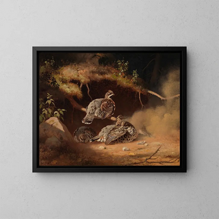 Ferdinand von Wright - Hazel Grouse Wallowing In Sand.webp