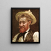 Portrait eines Mannes mit Hut - Fernand Cormon — gerahmtes Bild an der Wand