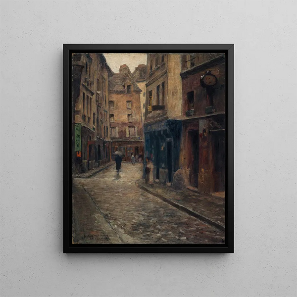 Die Straße von Lanneau Regeneffekt - Fernand Maillaud — gerahmtes Bild an der Wand