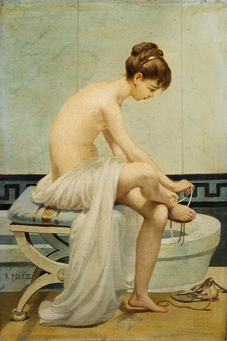 Fernand Pelez - Before the bath young roman girl.webp