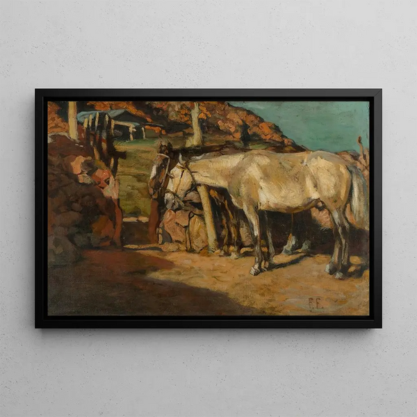 Fernando Fader - Caballos en el corral.webp