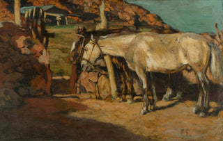 Fernando Fader - Caballos en el corral.webp