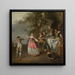 Festliches Picknick mit tanzendem Paar - Nicolas Lancret — gerahmtes Bild an der Wand