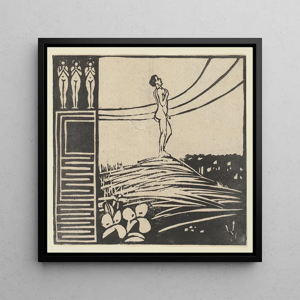 Figure masculine sur une montagne aspirant de la série Deux personnes - Ernst Ludwig Kirchner
