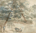 Elegante Figuren mit einem Hund in der Nähe eines Sees - Thomas Rowlandson — Ansicht des Kunstwerks