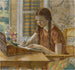 Mädchen am Schreibtisch - Frederick Carl Frieseke — Ansicht des Kunstwerks
