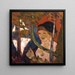 Bretonisches Mädchen mit rotem Regenschirm - Emile Bernard — gerahmtes Bild an der Wand