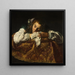 Schlafendes Mädchen - Domenico Fetti — gerahmtes Bild an der Wand