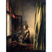 Reproduktion des Gemäldes Mädchen liest einen Brief in der Nähe eines offenen Fensters - Johannes Vermeer
