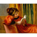 Reproduktion des Gemäldes Mädchen beim Lesen - Pierre-Auguste Renoir