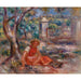 Reproduktion des Gemäldes Mädchen am Fuß eines Baumes - Pierre-Auguste Renoir