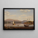 Insel Bar und Berge des Mont Desert vom Somes Settlement - Fitz Henry Lane — gerahmtes Bild an der Wand