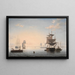 Hafen von Boston mit der Stadt im Hintergrund - Fitz Henry Lane — gerahmtes Bild an der Wand