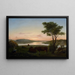 Bras de mer en Nouvelle-Angleterre avec autoportrait - Fitz Henry Lane — gerahmtes Bild an der Wand
