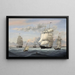 Hafen von New York - Fitz Henry Lane — gerahmtes Bild an der Wand