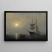 Navire dans le brouillard, port de Gloucester - Fitz Henry Lane — gerahmtes Bild an der Wand