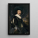 Portrait eines Mannes mit breitkrempigem Hut - Flandern 17. Jahrhundert, möglicherweise Jan Cossiers — gerahmtes Bild an der Wand