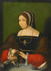 Portrait einer Dame mit einem kleinen Hund - Flämische Schule — Ansicht des Kunstwerks