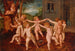 Putti dansant dans un paysage avec une villa en arrière-plan - École flamande — Ansicht des Kunstwerks