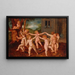 Putti dansant dans un paysage avec une villa en arrière-plan - École flamande — gerahmtes Bild an der Wand