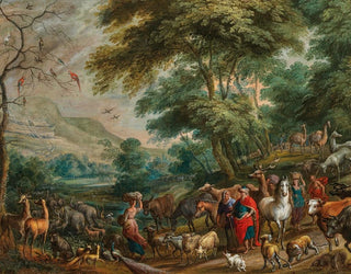 Flemish School - The Entry of the Animals Into Noahs Ark.webp