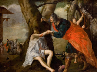 Der gute Samariter - Flämische Schule — Ansicht des Kunstwerks