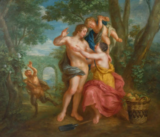 Vertumne und Pomone - Flämische Schule — Ansicht des Kunstwerks