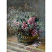 Reproduktion des Gemäldes Blumen in einer Vase (Rosen und Nebel) - Claude Monet