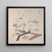 Kirschblüten und Siegelkasten mit Tinte und Lineal - Kubo Shunman — gerahmtes Bild an der Wand