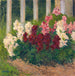 Blumen vor einem Gartenzaun - Koloman Moser — in einem Innenraum präsentiert