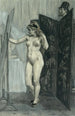 Der Paravent - Félicien Rops — Ansicht des Kunstwerks